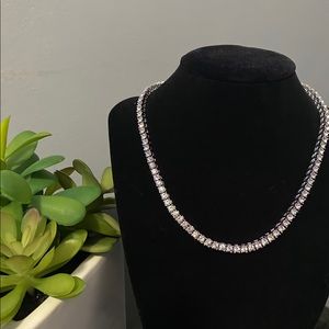 Diamond tennis necklace